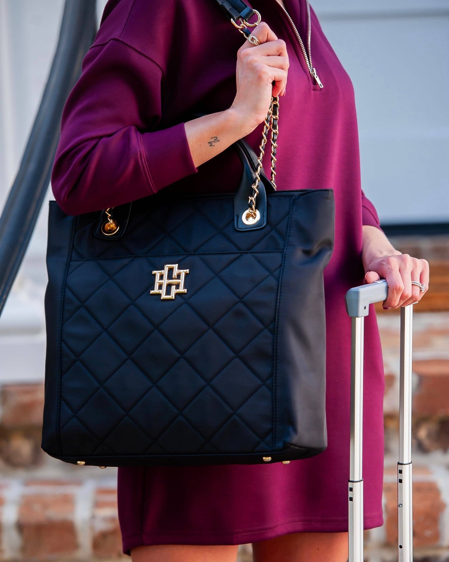 Kinzley Tote - Black Nylon - KJ Clothier