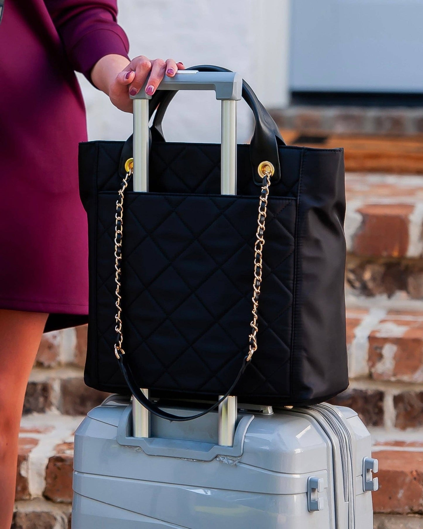 Kinzley Tote - Black Nylon - KJ Clothier