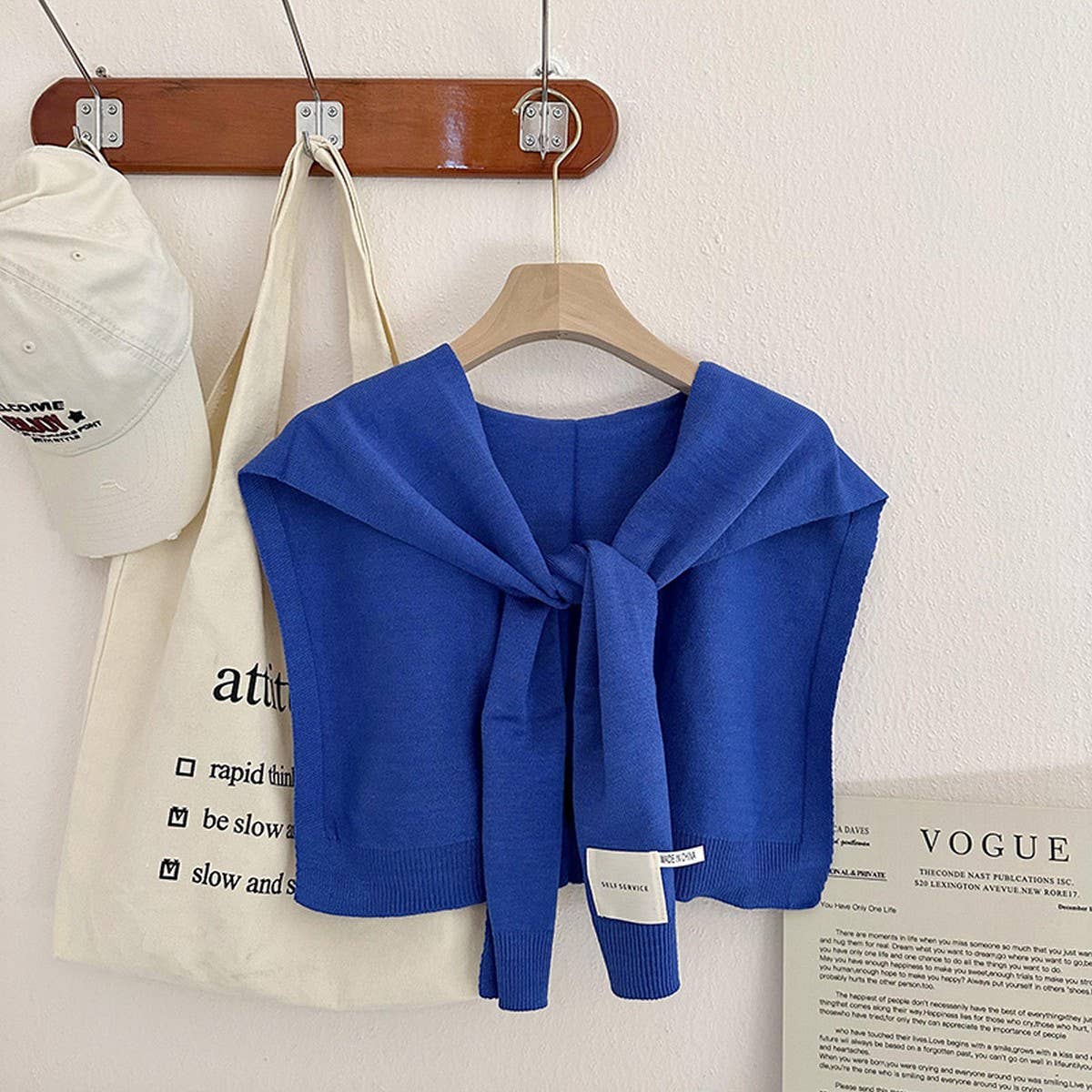 Knitted Shoulder Throw - Cream - KJ Clothier