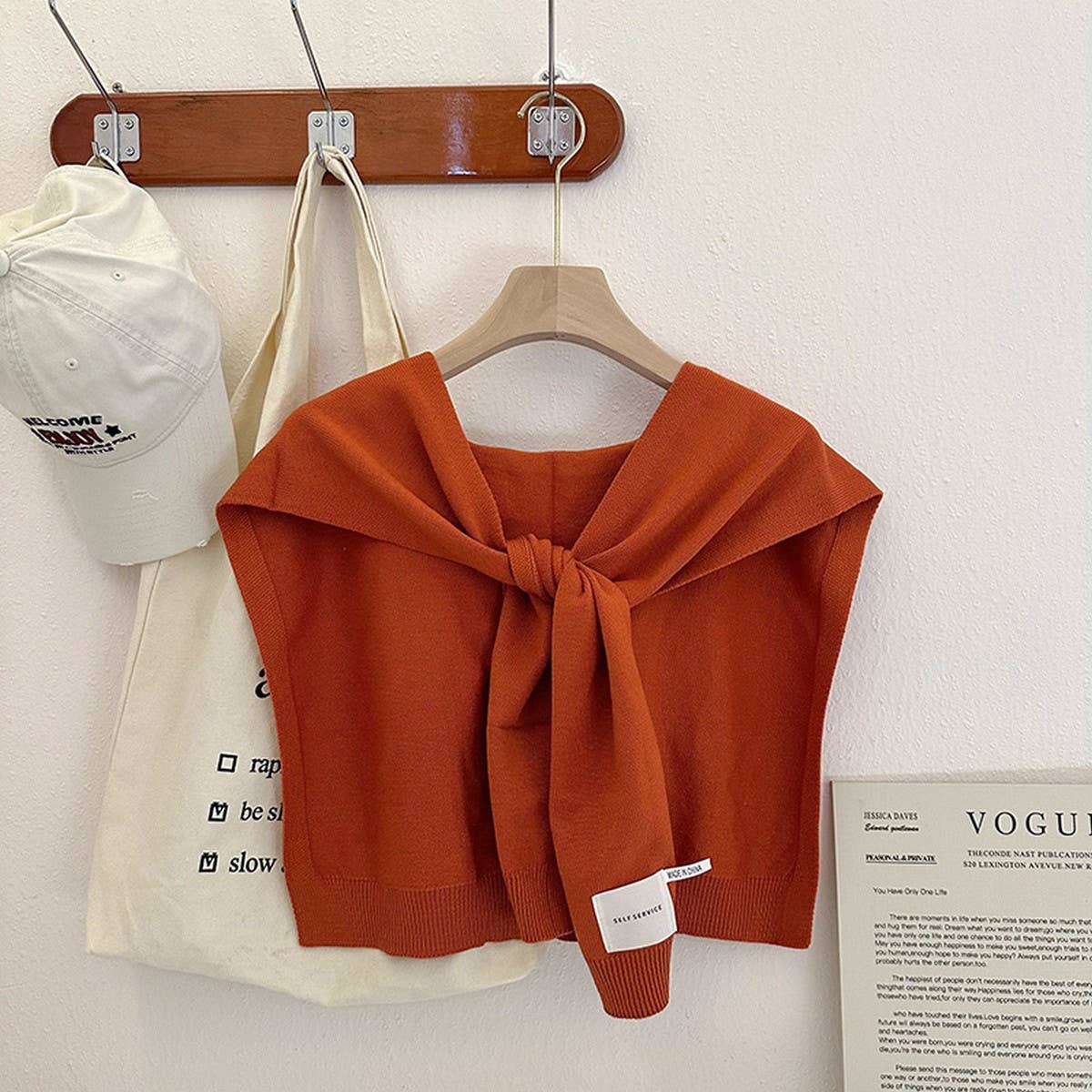 Knitted Shoulder Throw - Cream - KJ Clothier