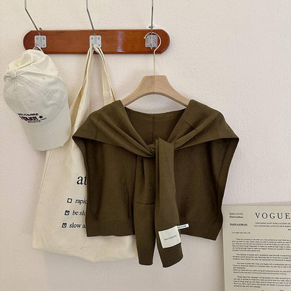 Knitted Shoulder Throw - Cream - KJ Clothier