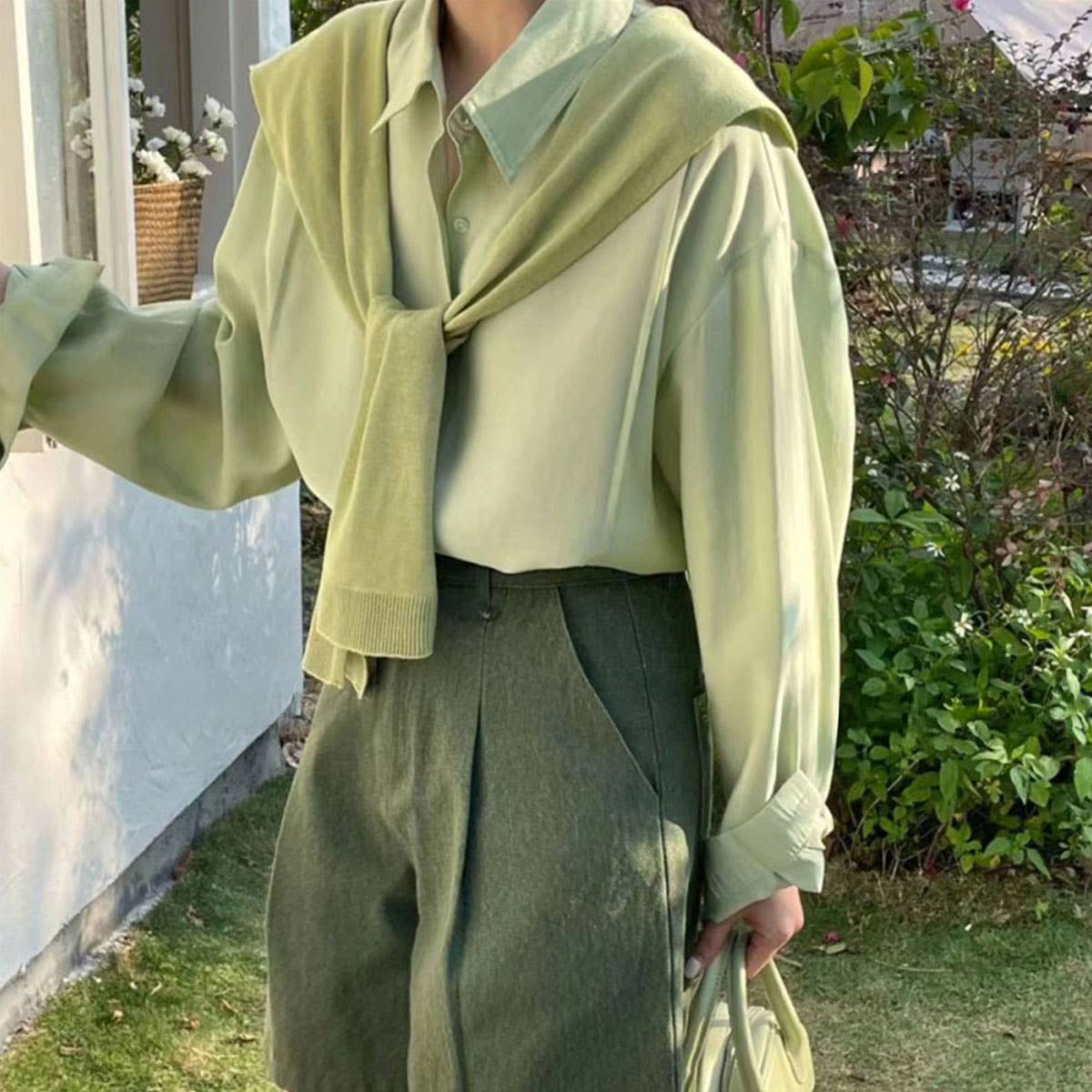 Knitted Shoulder Throw - Ivory - KJ Clothier