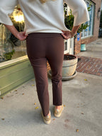 Krazy Larry Pull on Pant - Brown - KJ Clothier