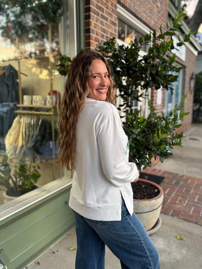 Lakelyn Sweatshirt - Blue Trees - KJ Clothier