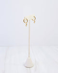 Lenox CZ Heart Huggie Earring - Gold - KJ Clothier