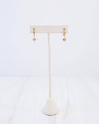 Lenox CZ Heart Huggie Earring - Gold - KJ Clothier