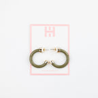 Lightweight Hypoallergenic Small Hoop Earrings - Olive - KJ Clothier