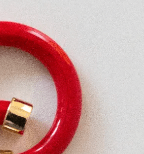 Lightweight Hypoallergenic Small Hoop Earrings - Red - KJ Clothier
