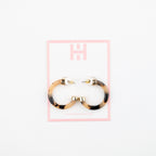 Lightweight Hypoallergenic Small Hoop Earrings - Tortoise Shell - KJ Clothier