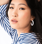 Lightweight Hypoallergenic Small Hoop Earrings - White - KJ Clothier