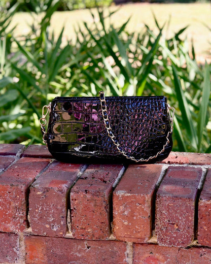 Livi Crossbody - Black Patent - KJ Clothier