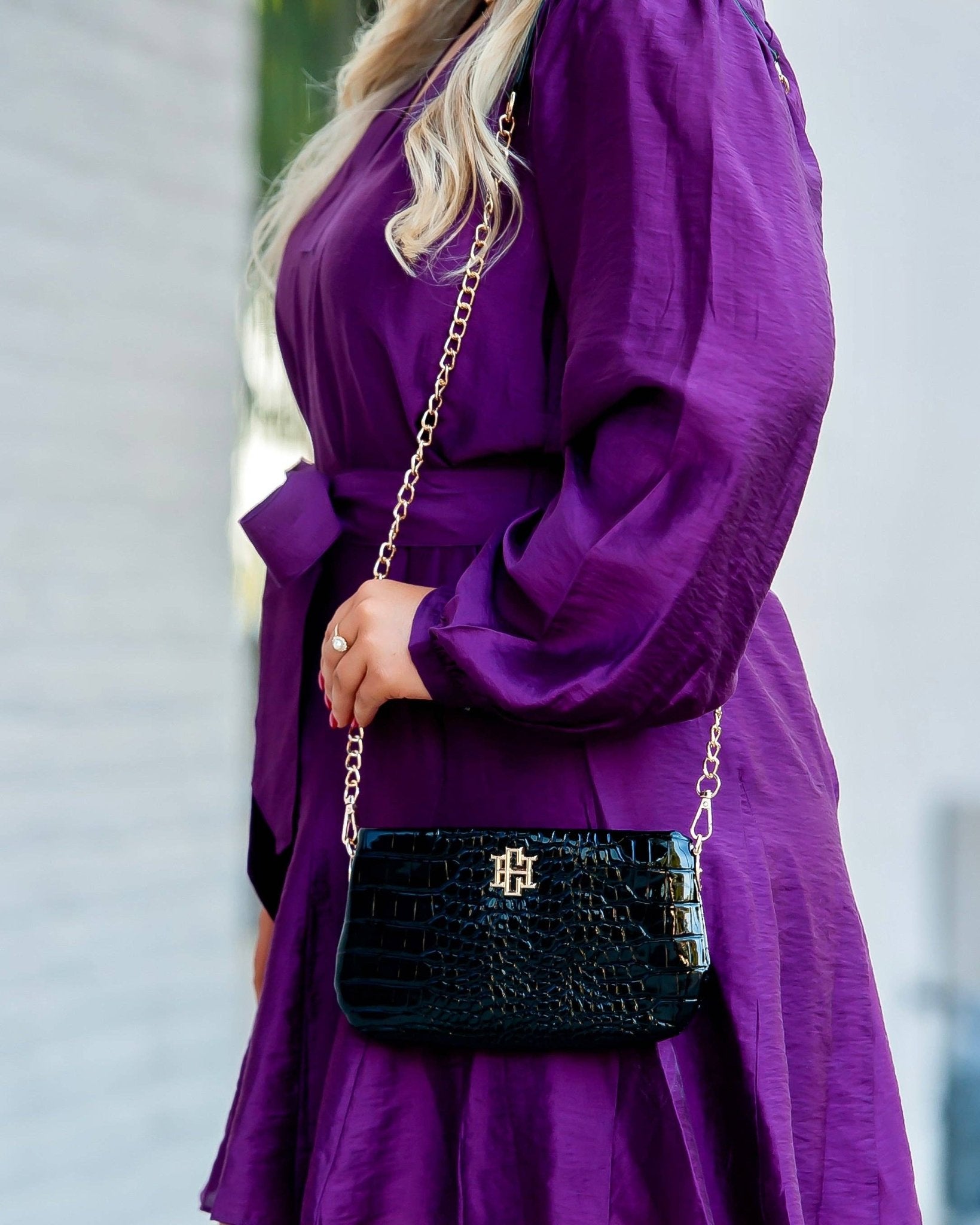 Livi Crossbody - Black Patent - KJ Clothier