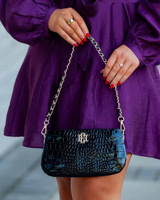 Livi Crossbody - Black Patent - KJ Clothier