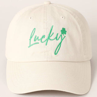 Lucky Script Embroidered Baseball Cap - KJ Clothier
