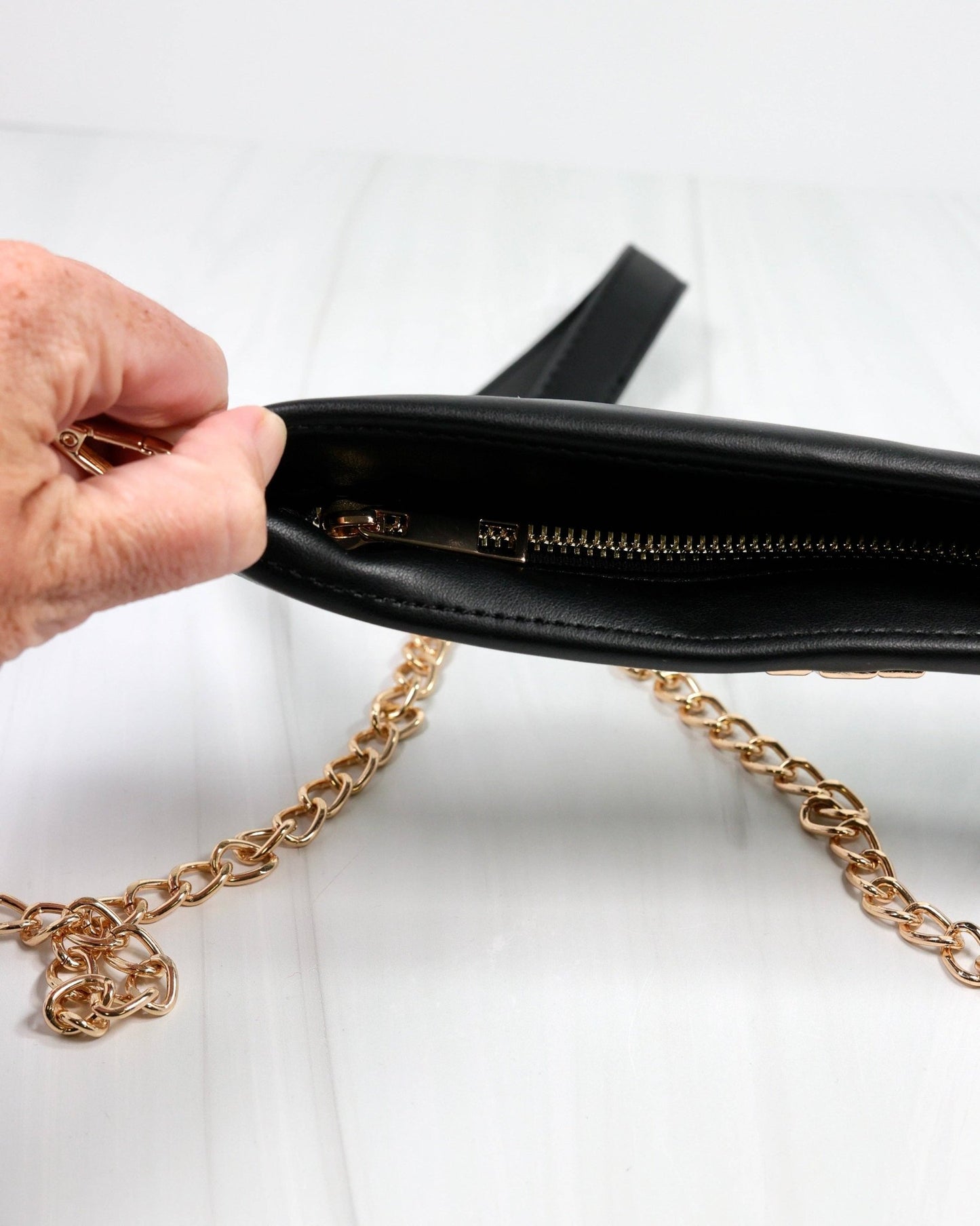 Madi Clear Crossbody Black - KJ Clothier