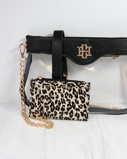 Madi Clear Crossbody Black - KJ Clothier