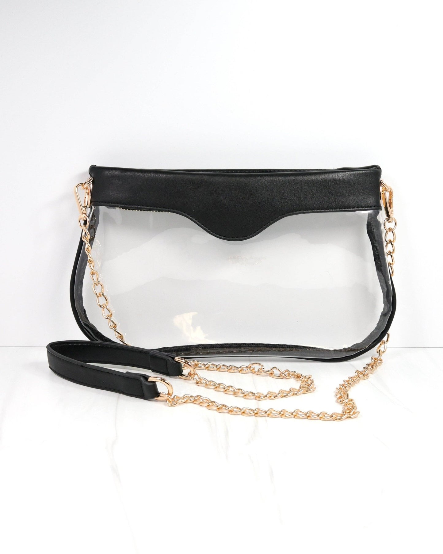 Madi Clear Crossbody Black - KJ Clothier