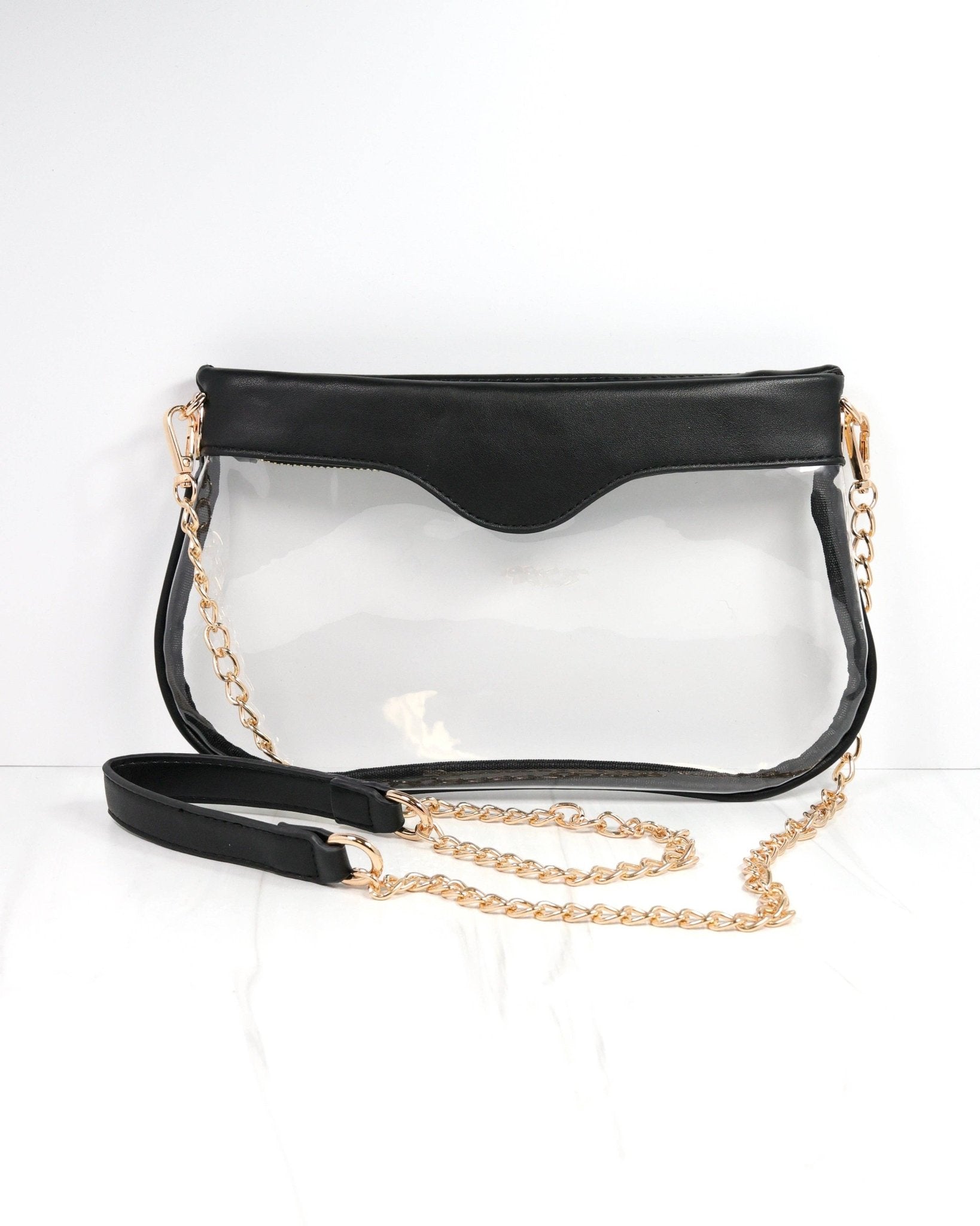 Madi Clear Crossbody Black - KJ Clothier