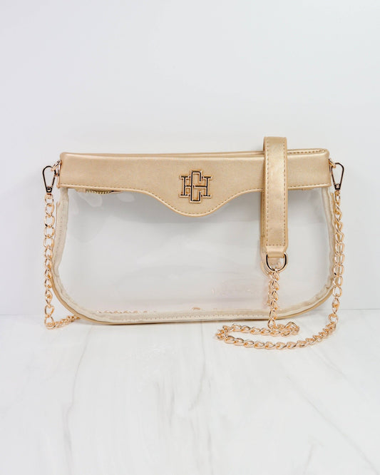 Madi Clear Crossbody Gold - KJ Clothier