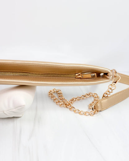 Madi Clear Crossbody Gold - KJ Clothier