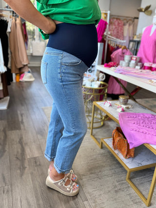 Mama Maternity Jeans - Medium Wash - KJ Clothier