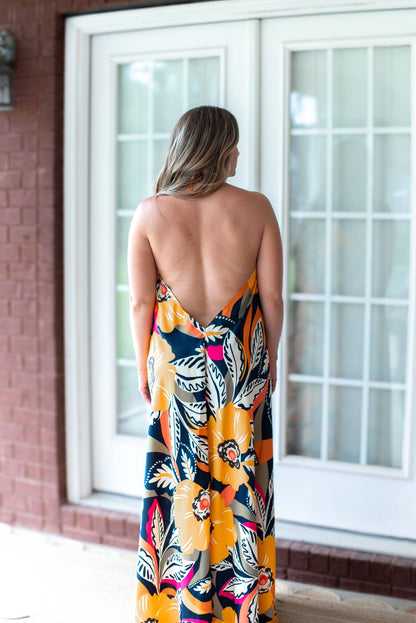 Mango Printed Maxi Dress - KJ Clothier
