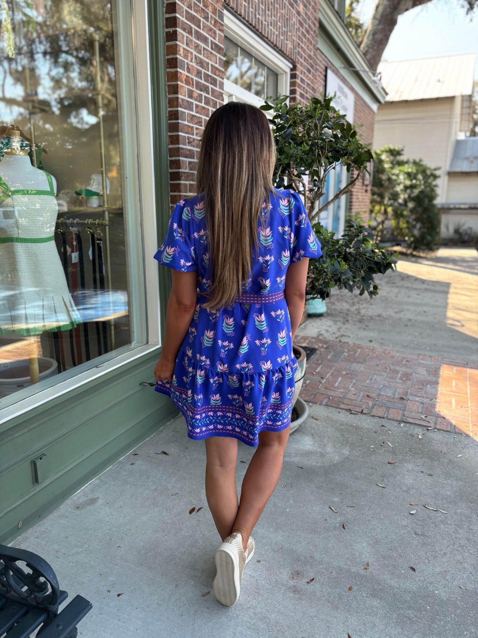 Mary Square - Addison Dress - Petal Keepsake Blue - KJ Clothier