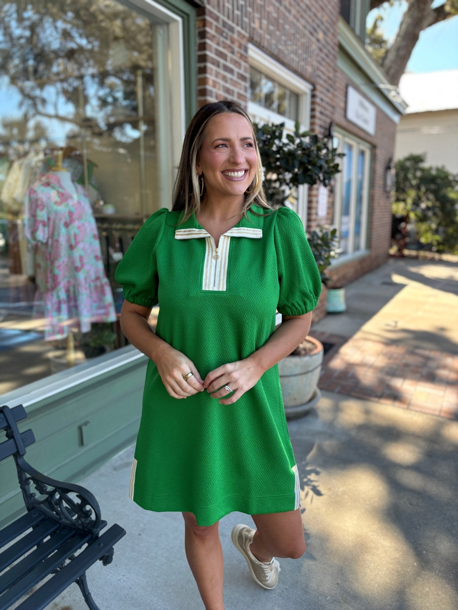 Mary Square - Andie Dress - Green - KJ Clothier