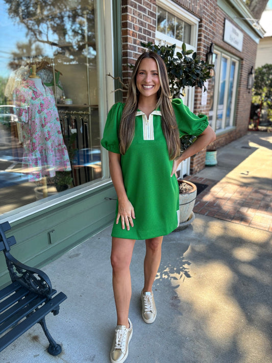 Mary Square - Andie Dress - Green - KJ Clothier