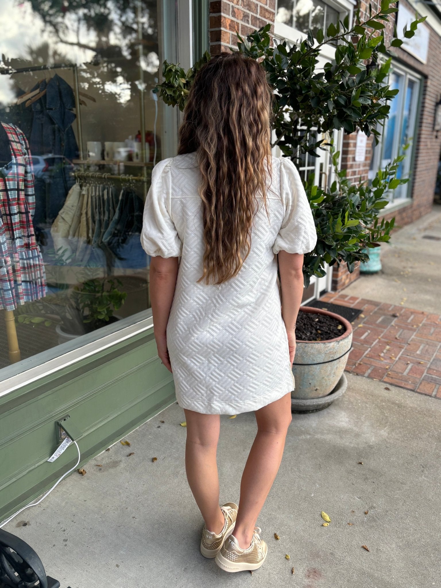 Mary Square - Andie Dress - Ivory - KJ Clothier