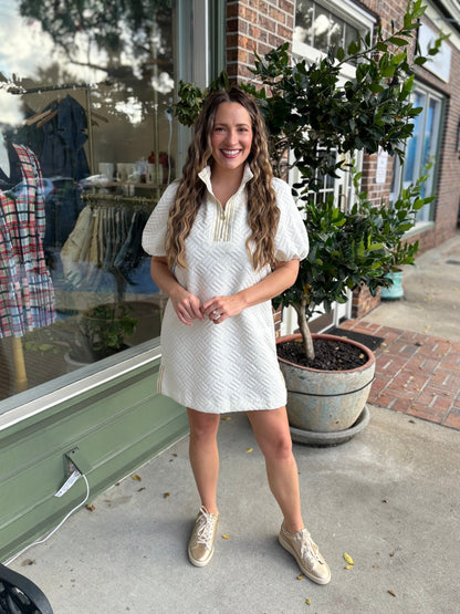 Mary Square - Andie Dress - Ivory - KJ Clothier