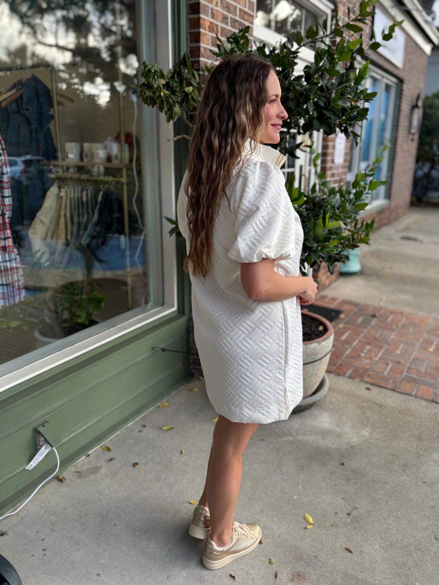 Mary Square - Andie Dress - Ivory - KJ Clothier