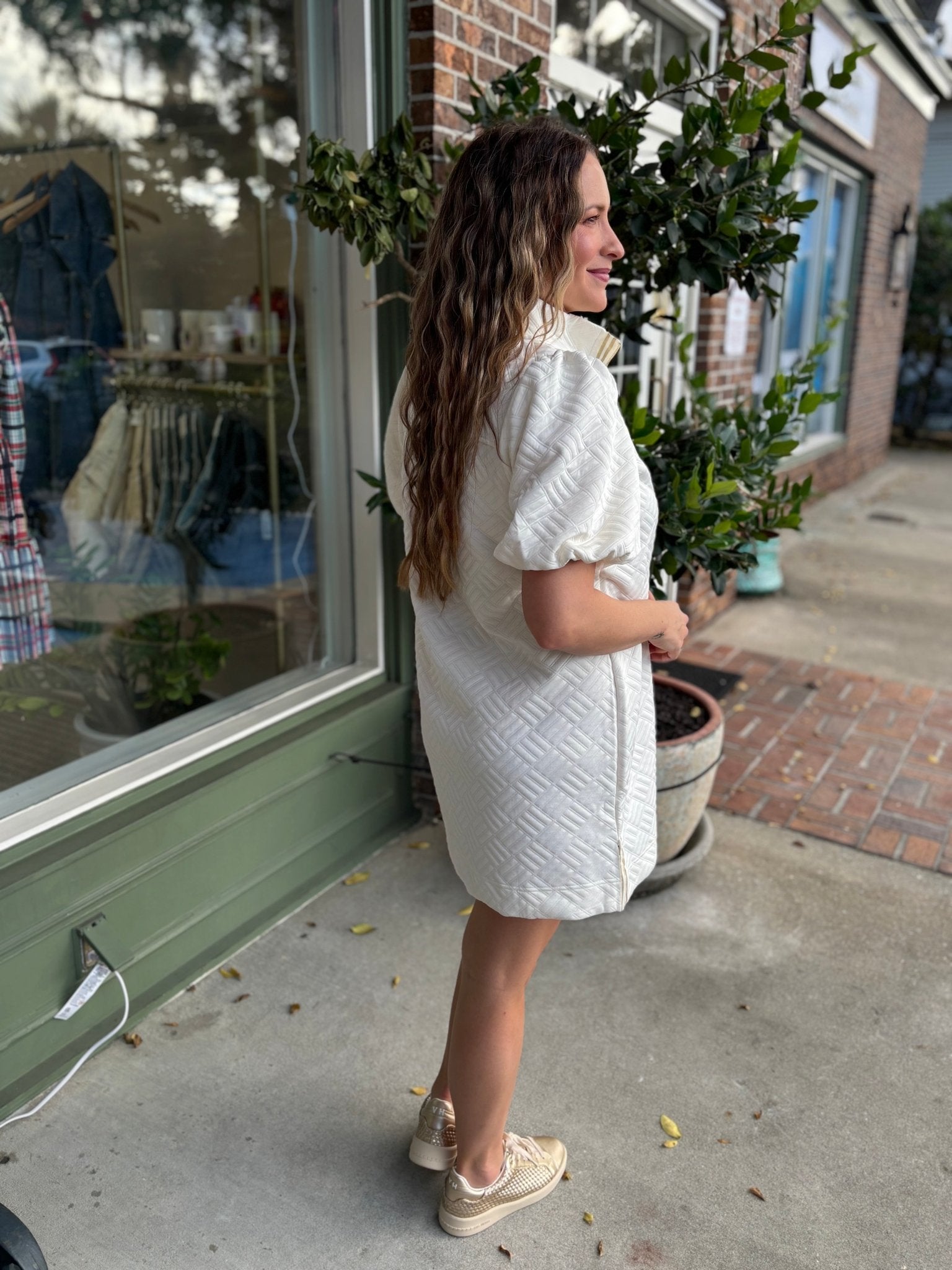 Mary Square - Andie Dress - Ivory - KJ Clothier