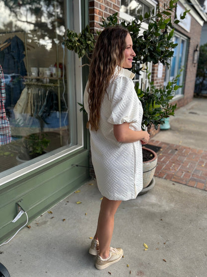 Mary Square - Andie Dress - Ivory - KJ Clothier