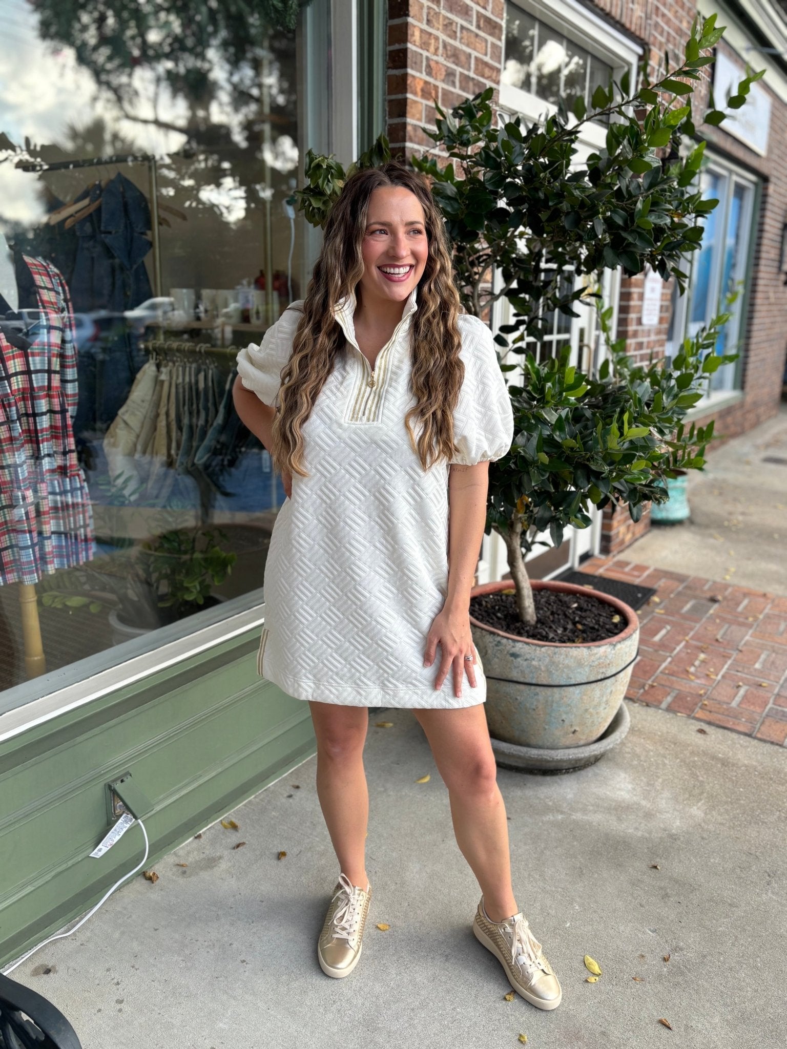 Mary Square - Andie Dress - Ivory - KJ Clothier