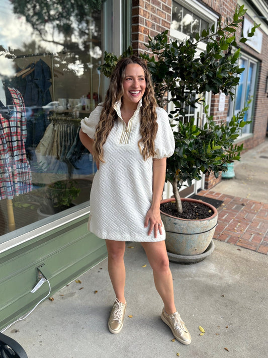 Mary Square - Andie Dress - Ivory - KJ Clothier