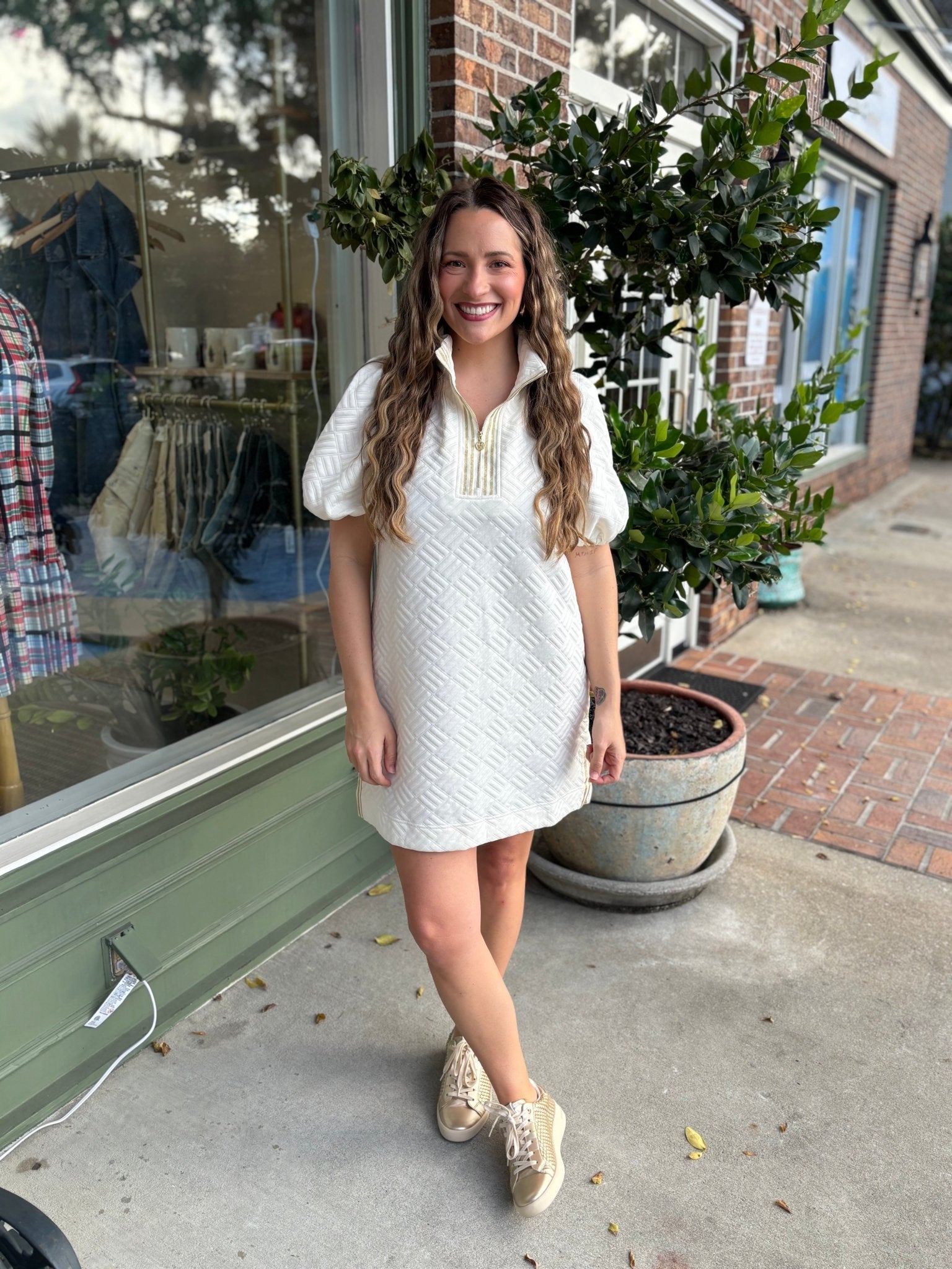 Mary Square - Andie Dress - Ivory - KJ Clothier