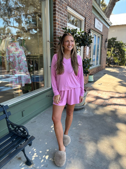 Mary Square - Carly Short Set - Lilac - KJ Clothier
