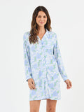 Mary Square - Charlotte Night Shirt - Daisy Chain Blue - KJ Clothier