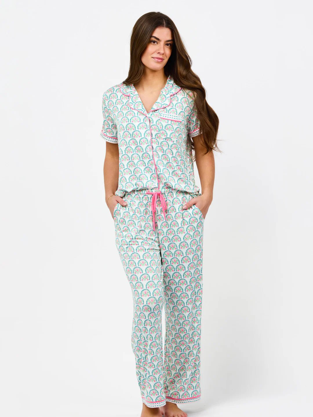 Mary Square - Charlotte PJ Set - Sunshower Flora - KJ Clothier