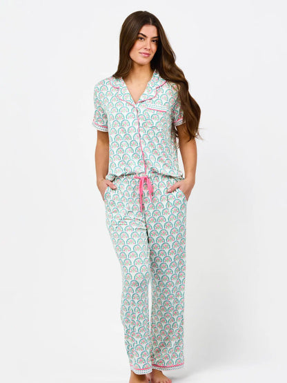 Mary Square - Charlotte PJ Set - Sunshower Flora - KJ Clothier