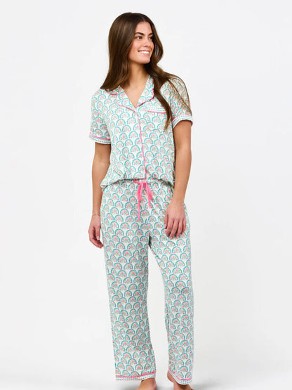 Mary Square - Charlotte PJ Set - Sunshower Flora - KJ Clothier