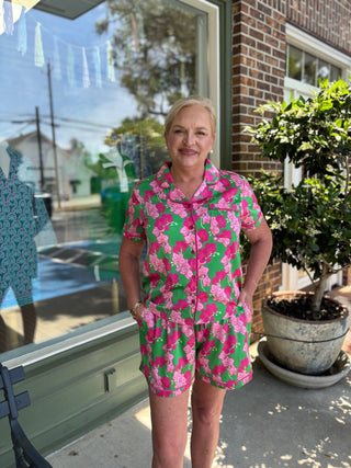 Mary Square - Charlotte Shorts PJ Set - Orchid Reverie - KJ Clothier