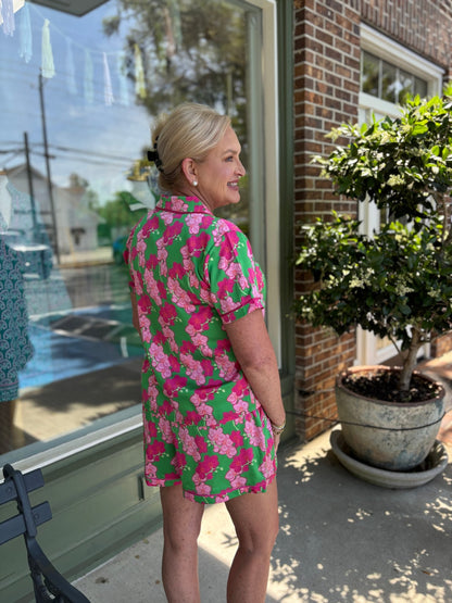 Mary Square - Charlotte Shorts PJ Set - Orchid Reverie - KJ Clothier
