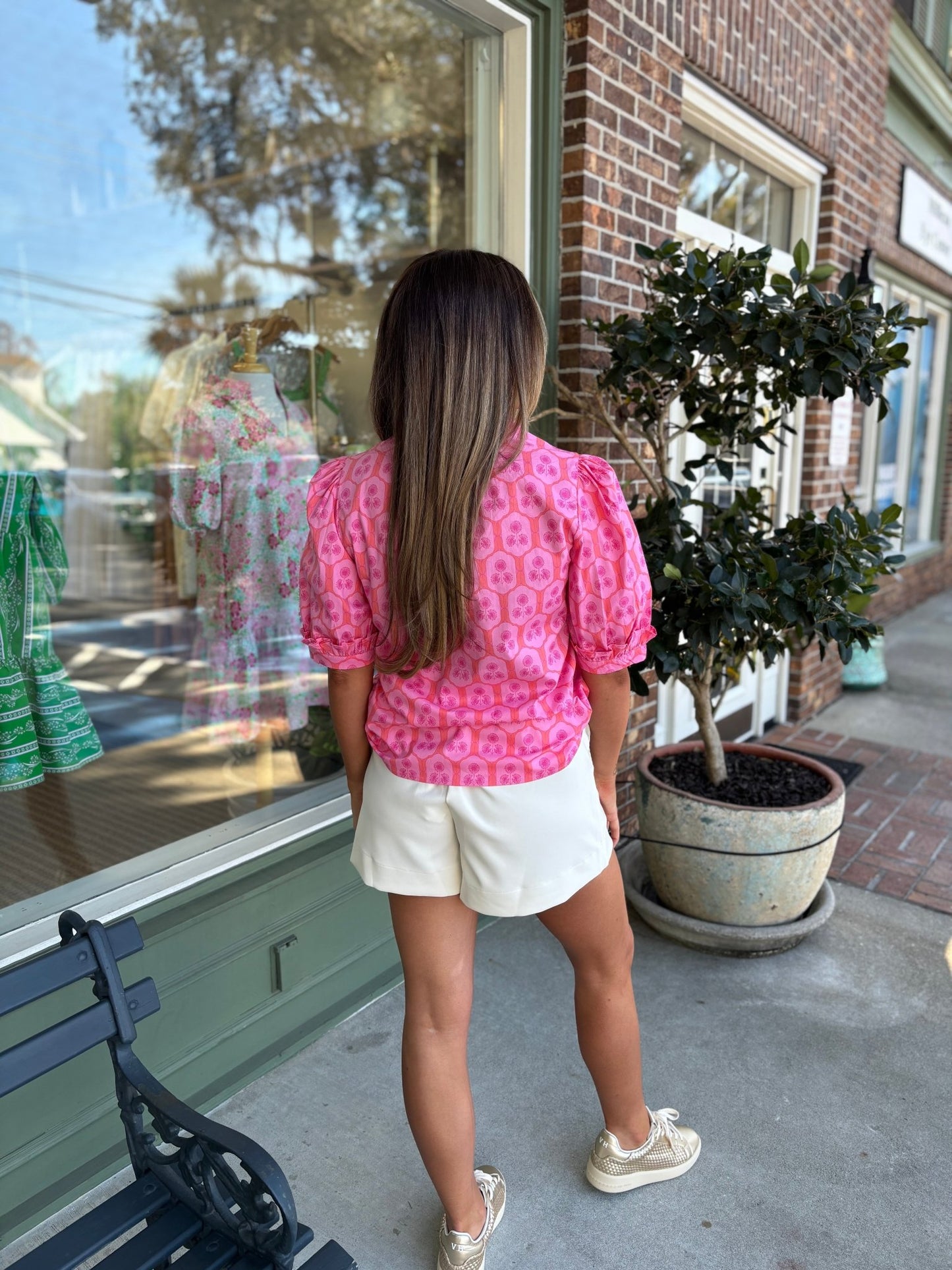 Mary Square - Colette Top - Rosette Charm Pink - KJ Clothier