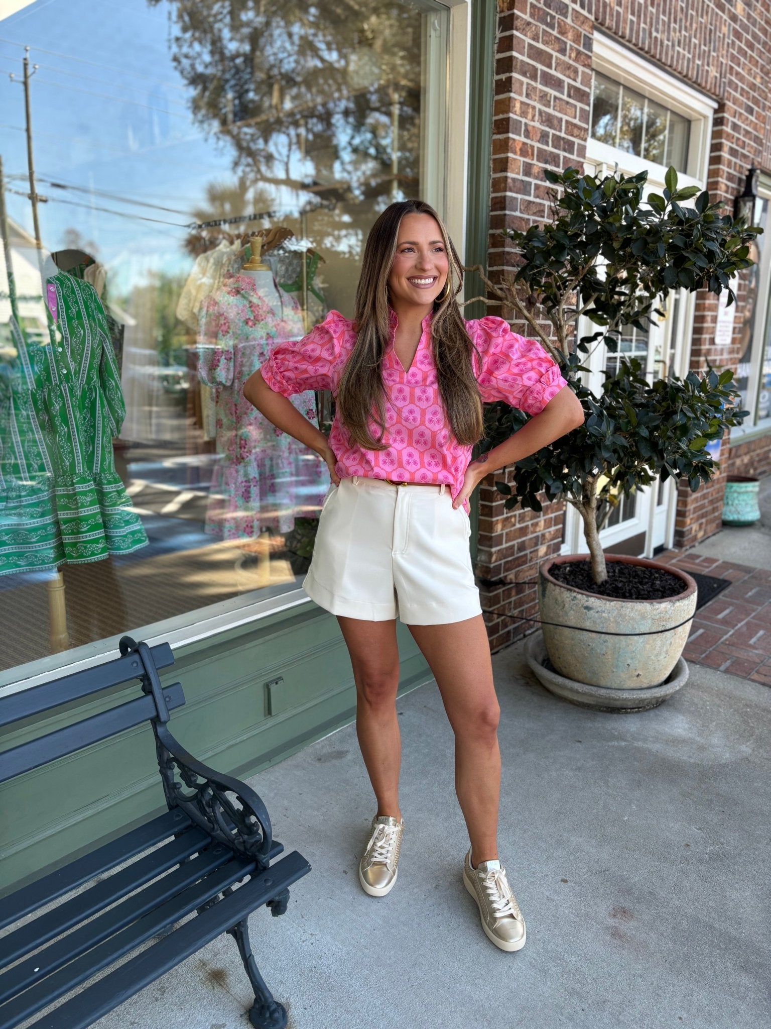 Mary Square - Colette Top - Rosette Charm Pink - KJ Clothier