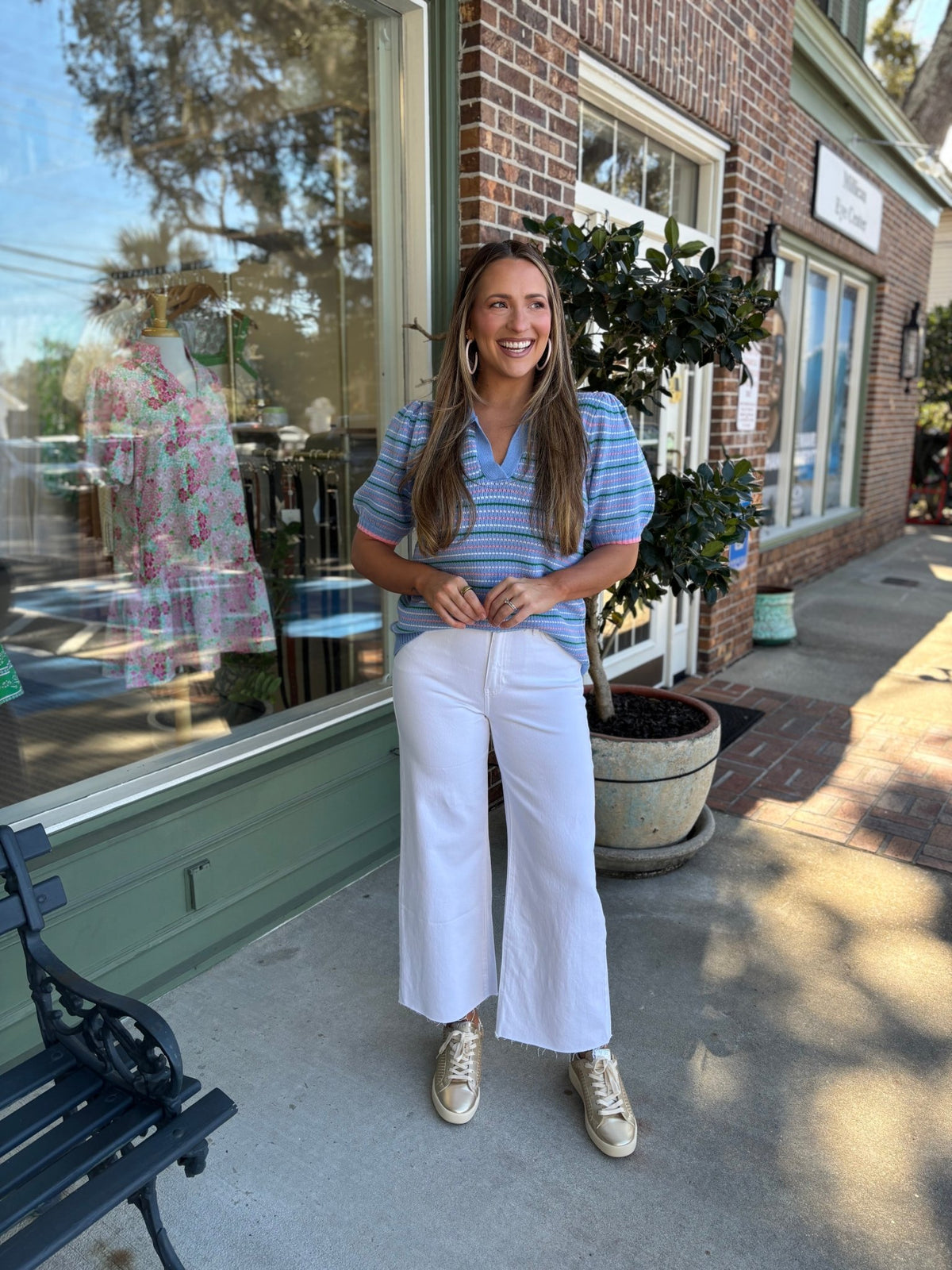 Mary Square - Emma Sweater - Blue Multi - KJ Clothier