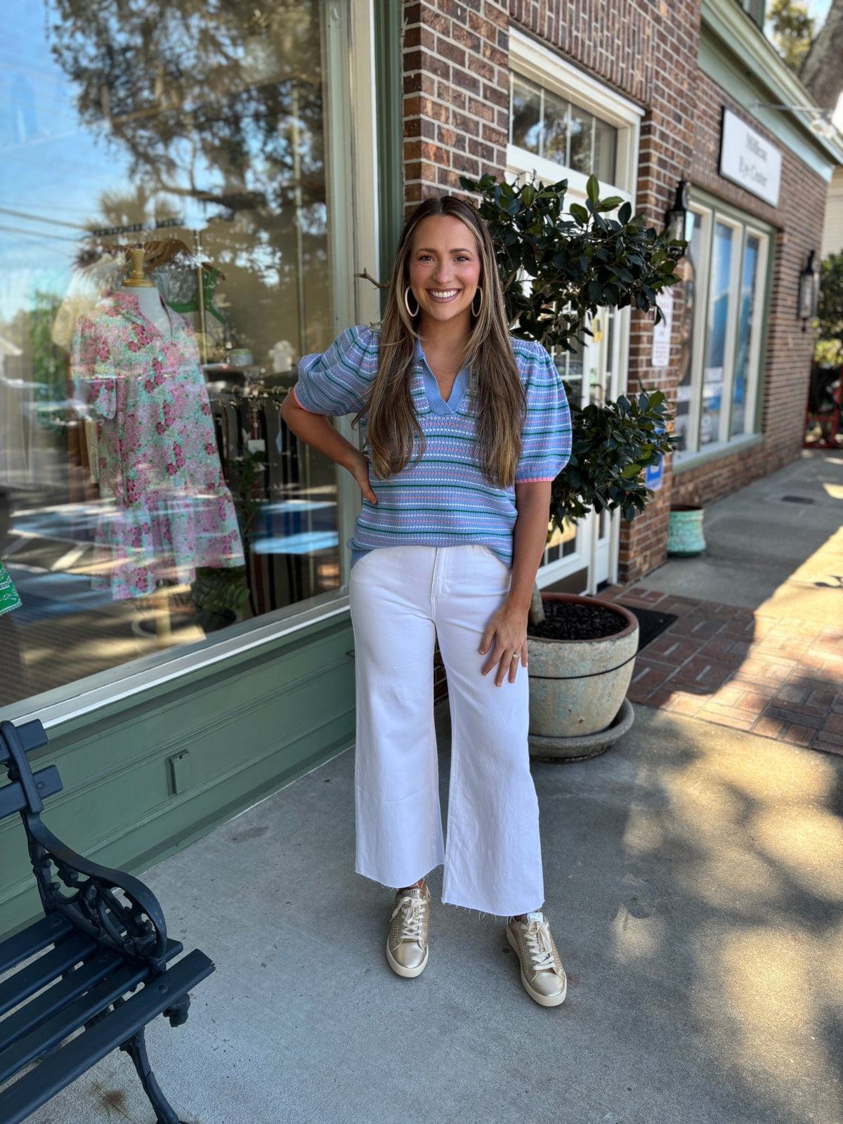 Mary Square - Emma Sweater - Blue Multi - KJ Clothier