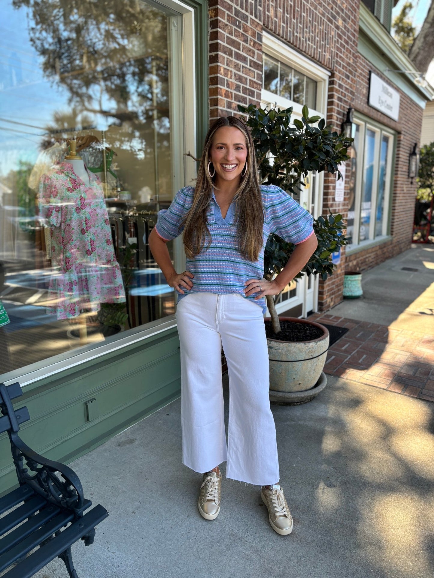 Mary Square - Emma Sweater - Blue Multi - KJ Clothier