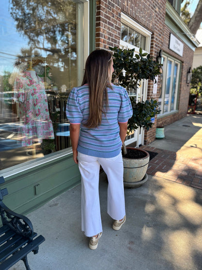 Mary Square - Emma Sweater - Blue Multi - KJ Clothier